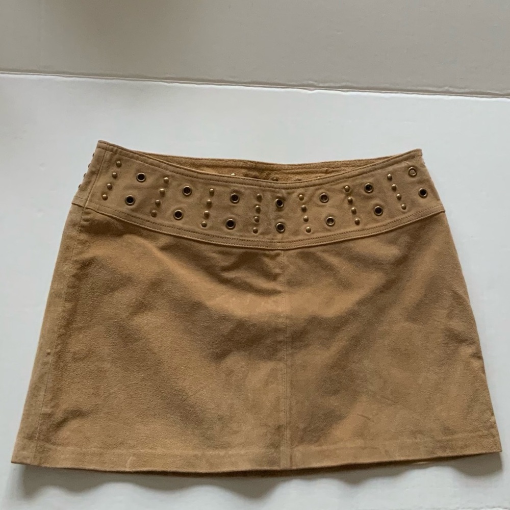 Misdemeanor Y2K era leather mini skirt